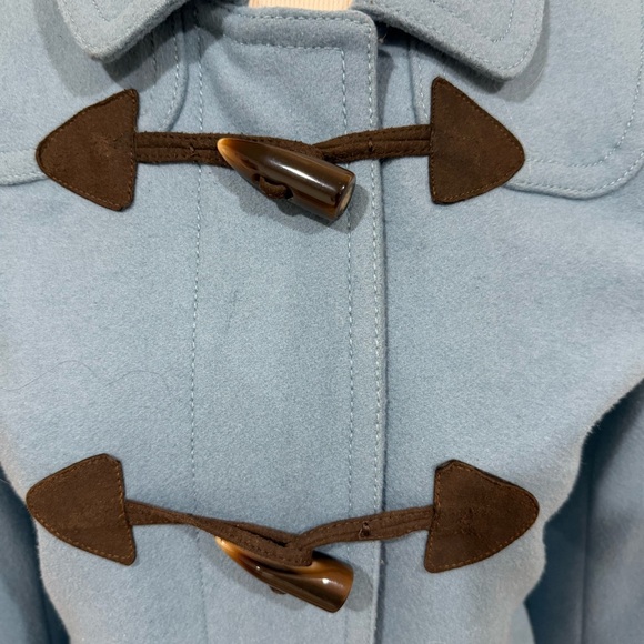 GAP Wool Light Blue Toggle Pea Coat Size S - Picture 5 of 6